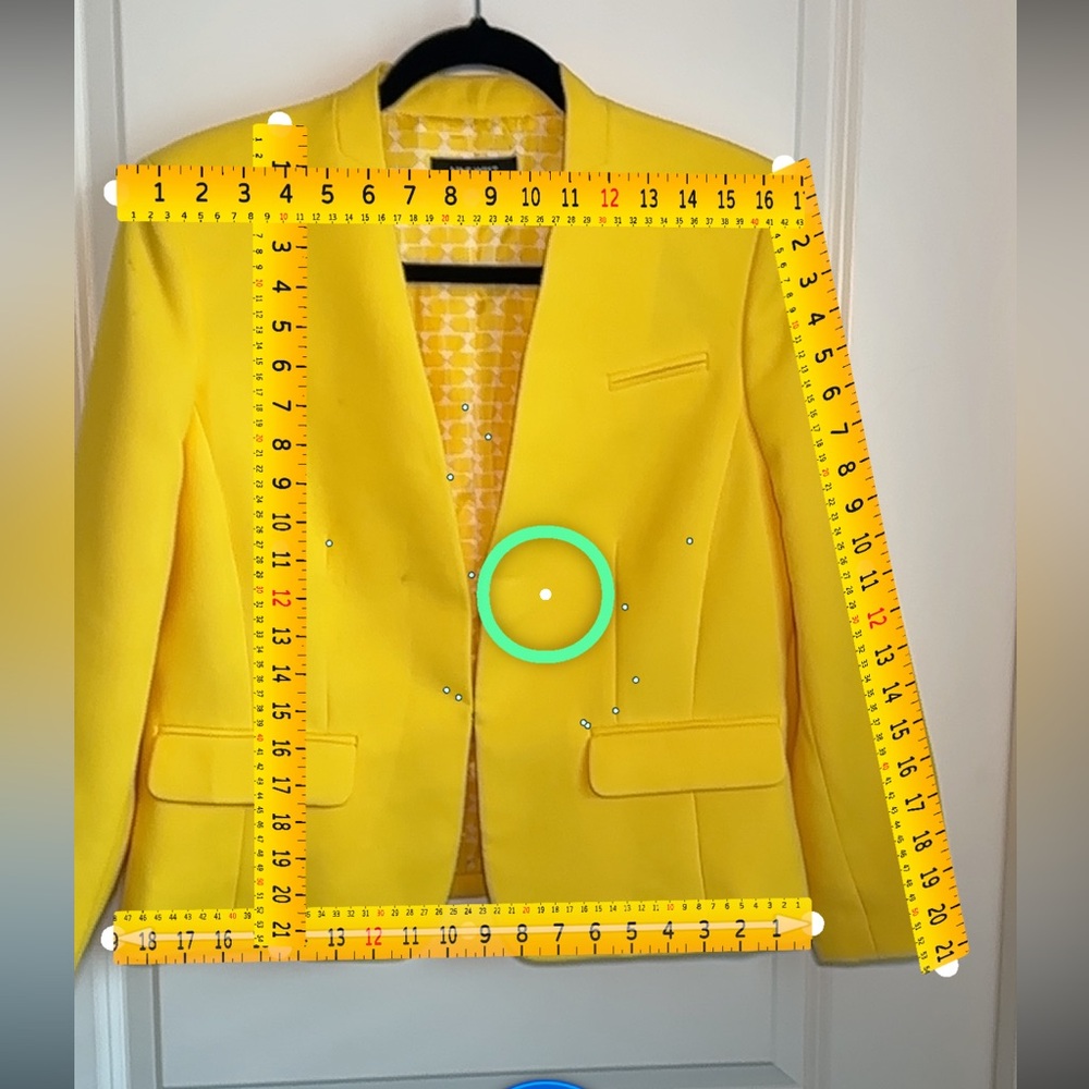 Vintage Nine West Yellow Blazer 10 - Picture 3 of 4
